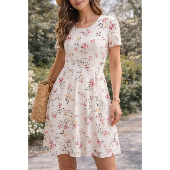 Lauren by Ralph Lauren Dresses & Skirts - Lauren Ralph Lauren Floral Dress Size 8/10 Short Sleeve Fit & Flare